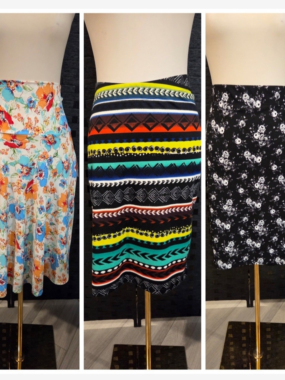 3pc Honey & Lace Skirt Bundle 2X NWT Floral Boho Pattern Skirts
